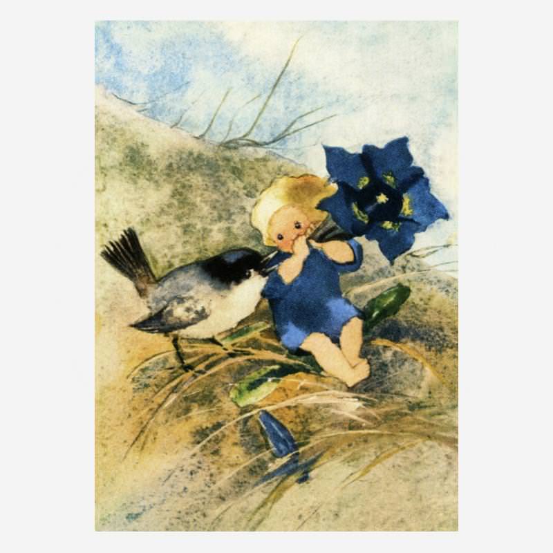 Postkarte „Frühlingslied“ von Milli Weber
