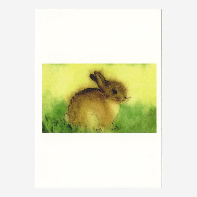 Postkarte „Kleiner Hase“ von Elke Bühler