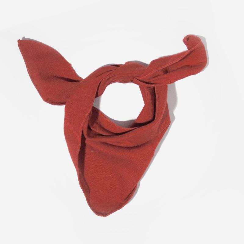Dreieckstuch von Lilano aus Wolle/Seide in rot