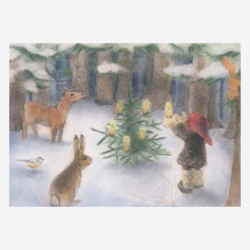 Postkarte Waldweihnacht von Sanne Duft.