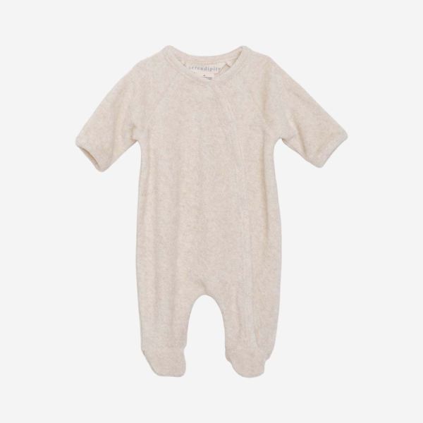 Baby Frühchen Velour Strampelanzug von Serendipity aus Bio-Baumwolle in pine