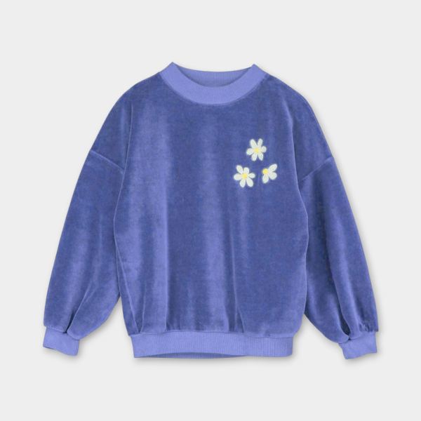 Sweatshirt Bio-Baumwolle daisies lavender