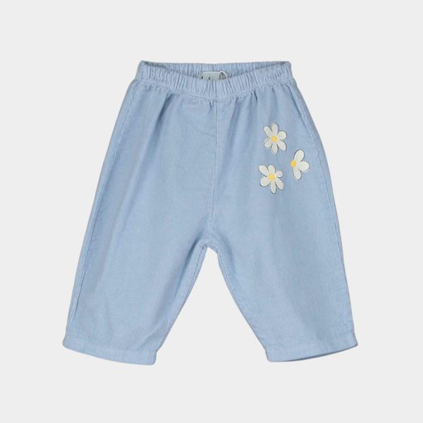 Baby Cord Hose Bio-Baumwolle daisies stone