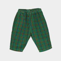 Baby Cord Hose Bio-Baumwolle green plaid