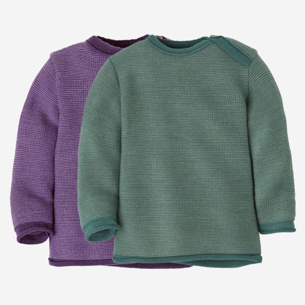 Melange-Pullover Wolle