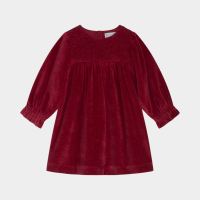 Baby Samtkleid Bio-Baumwolle ruby