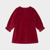 Baby Samtkleid Bio-Baumwolle ruby