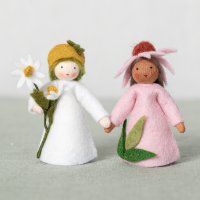 Filzpüppchen Blumenkind Kamillen Mädchen und Junge