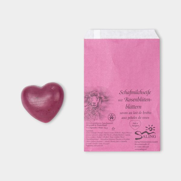 Schafmilchseife Herz pink