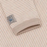 Baby Shirt Wolle/Seide Ringel sand 104