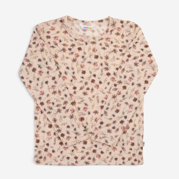 Langarmshirt Merinowolle geblümt