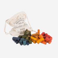 Holzbausteine Set (100 Teile) von Wooden Story in Rainbow