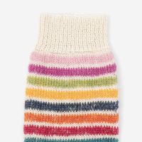 Socke Wolle Regenbogen natur/bunt 35-36