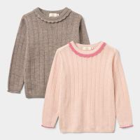 Langarmshirt Pointelle Merinowolle