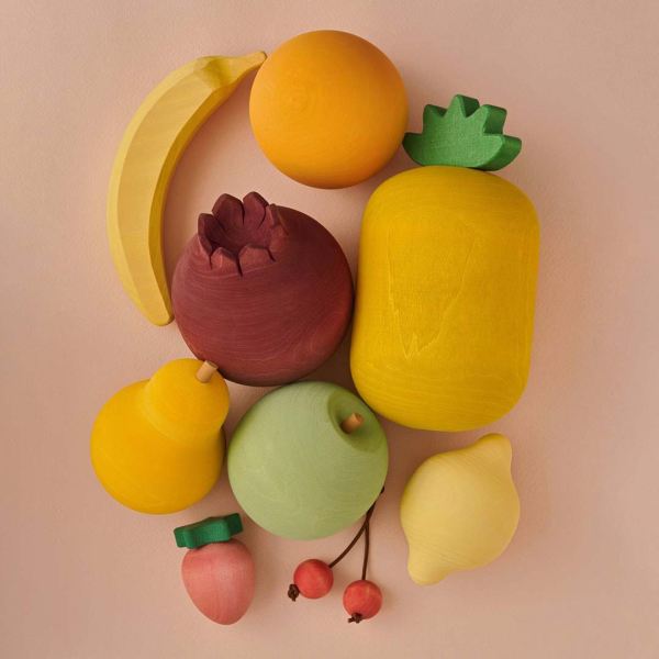 Obst Set Fruits aus Holz