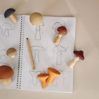 Pilze Set Mushrooms aus Holz