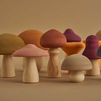 Pilze Set Mushrooms aus Holz