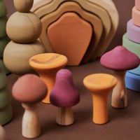Pilze Set Mushrooms aus Holz