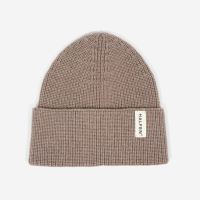 Kinder Strick-Beanie Merinowolle nuss 0 (1-2 Jahre)