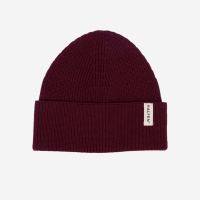 Kinder Strick-Beanie Merinowolle cherry 0 (1-2 Jahre)
