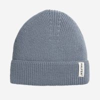 Strick-Beanie von Halfen aus Wolle in rauchblau