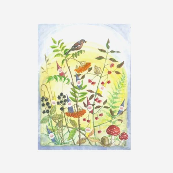 Postkarte „Kleiner Olle mit Bär“ von Elsa Beskow
