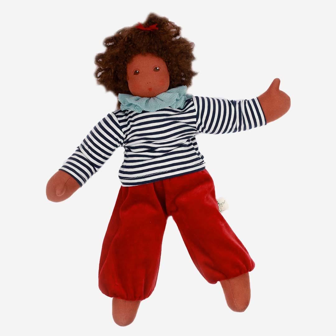 Anziehpuppe Mia von Nanchen aus Bio-Baumwolle | Lila Lämmchen Onlineshop