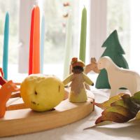 Geburtstags- und Adventspirale aus Holz von Grimms in natur 3