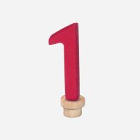 Zahlenstecker „1“ aus Holz für die...