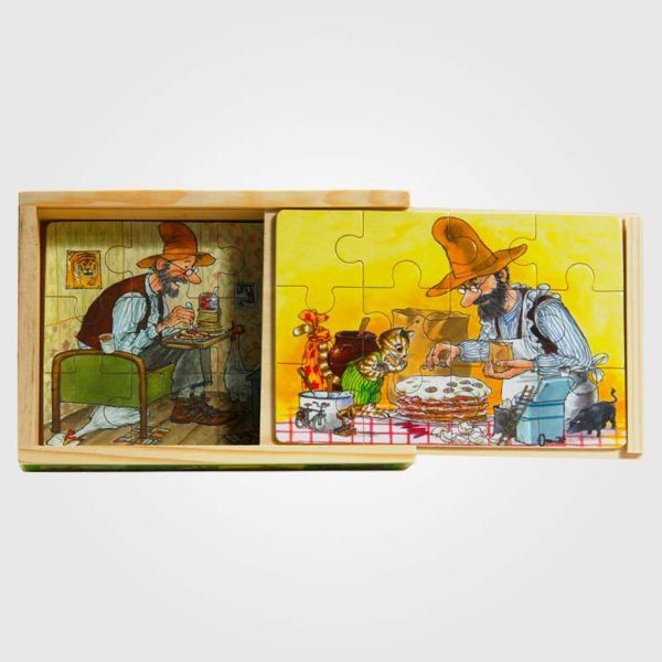 Findus und Pettersson Puzzle aus Holz von Hjelms 2