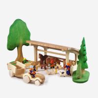 decor holz spielzeug laubbaum mit fuss
