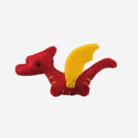Kleine Filz Freunde Drache rot
