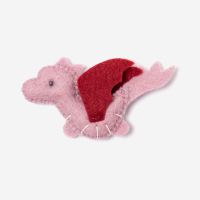 Kleine Filz Freunde Drache rosarot