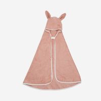 Kapuzen Baby Handtuch Hase von Fabelab aus Bio-Baumwolle in old rose