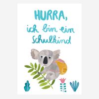 Postkarte „Hurra, ich bin ein Schulkind“ mit...