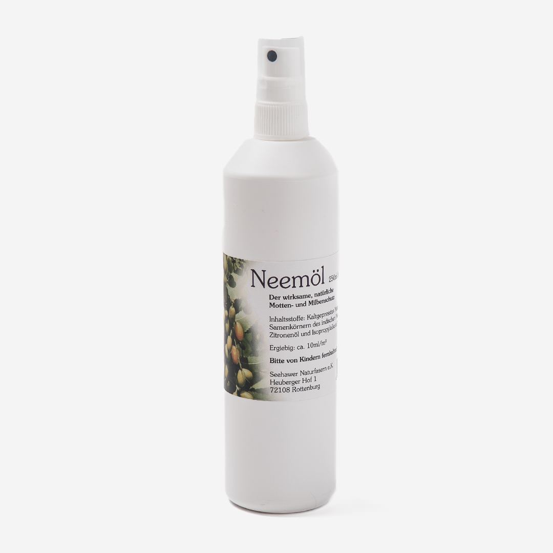 Neemöl 250 ml von Seehawer Naturfasern in der Pumpsprühflasche Lila Lämmchen