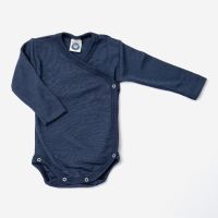 Baby Wickelbody von Cosilana aus Wolle/Seide in marine