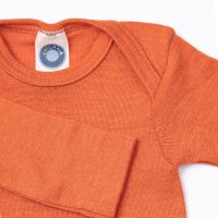 Schlupfhemdchen Uni Wolle/Seide orange 98/104