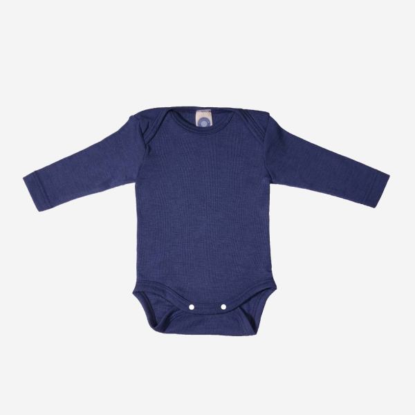 Baby Body von Cosilana aus Wolle/Seide in marine