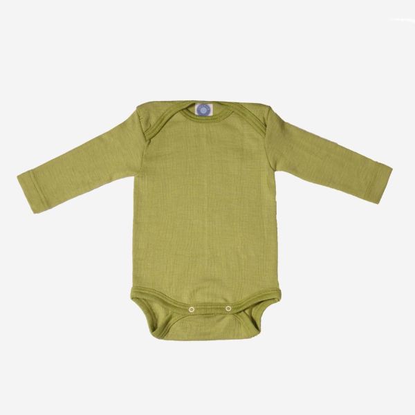 Baby Body von Cosilana aus Wolle/Seide in grün
