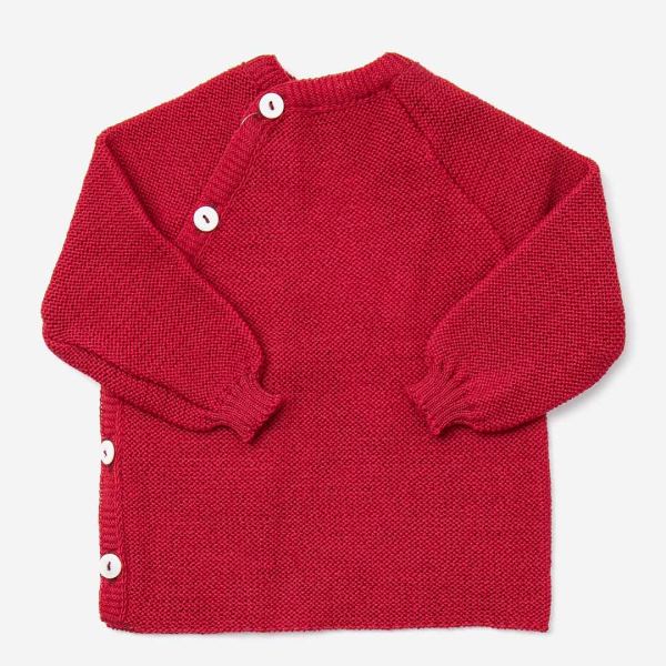 Reiff 20170 Baby Schlüttli aus Wolle unifarben burgund rot