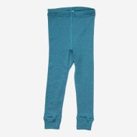 Lange Unterhose Wolle/Seide meerblau 128