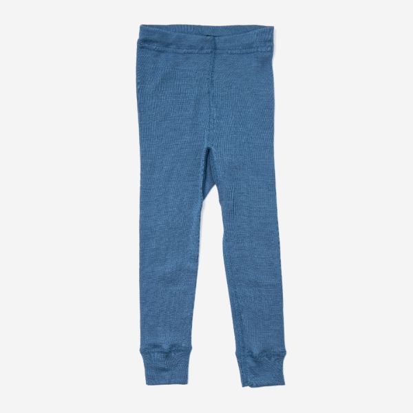 Lange Unterhose Wolle/Seide dunkelblau 152