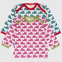 Langarm-Shirt von Loud and Proud aus Bio-Baumwolle mit Schnecken-Print