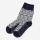 Norweger Socke Wolle blau/natur 44–46