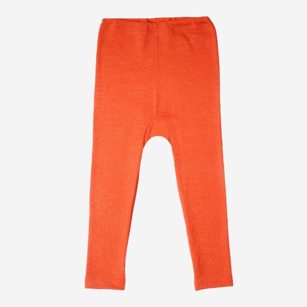 Kinder Leggings von Cosilana aus Wolle/Seide in orange