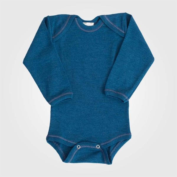 Baby Body von Hocosa aus Wolle/Seide in dunkelblau
