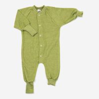 Schlafanzug aus Wollfrottee von Cosilana grün 2