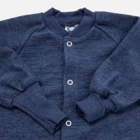 Schlafanzug aus Wollfrottee von Cosilana marineblau 3