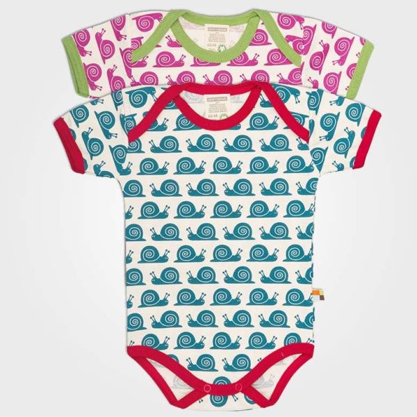 Body Kurzarm Schnecke fuchsia (dunkles pink) 86/92